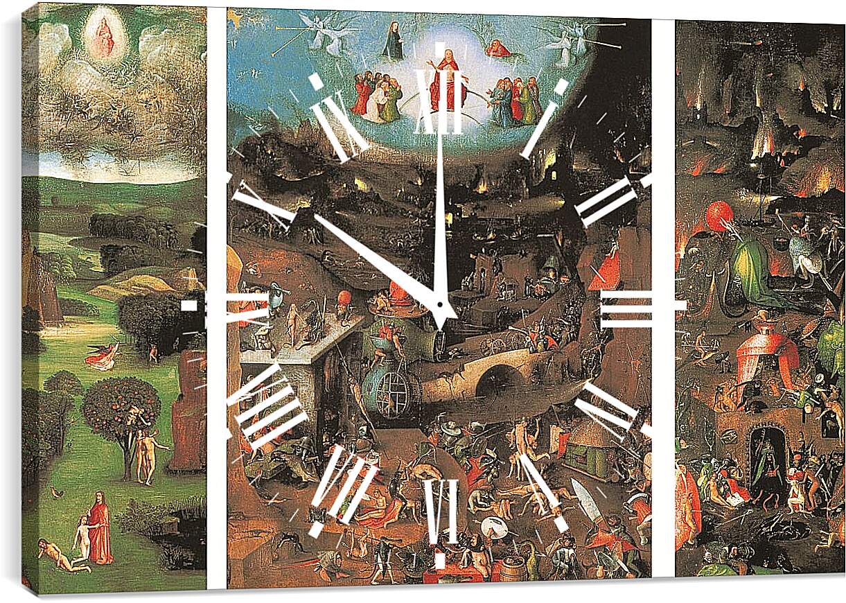 Часы картина - Страшный суд. Иероним Босх