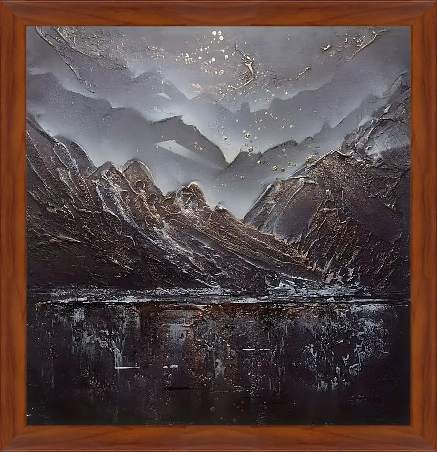 Картина в раме - Горы. (неизвестно)