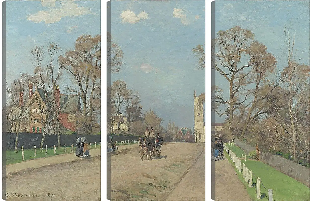 Модульная картина - The Avenue, Sydenham. Камиль Писсарро