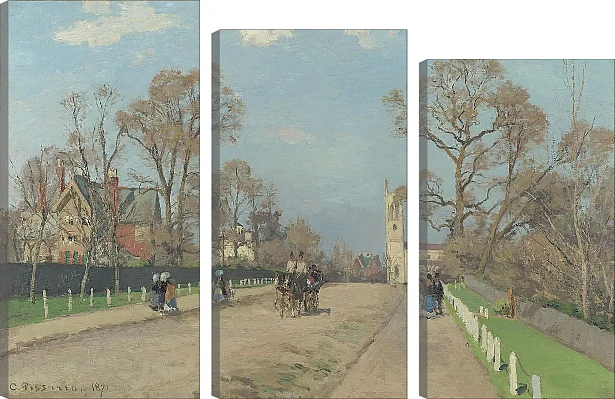 Модульная картина - The Avenue, Sydenham. Камиль Писсарро