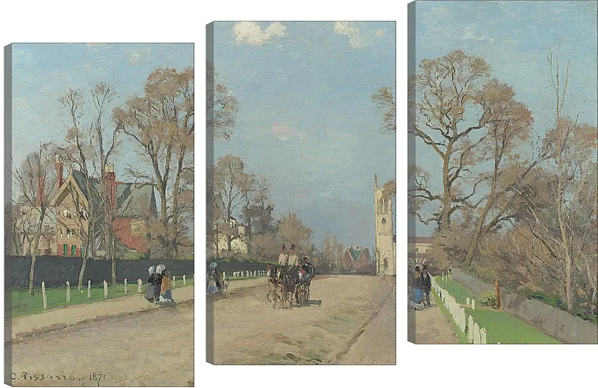 Модульная картина - The Avenue, Sydenham. Камиль Писсарро