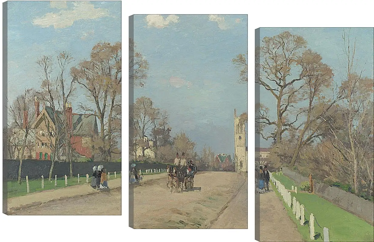 Модульная картина - The Avenue, Sydenham. Камиль Писсарро