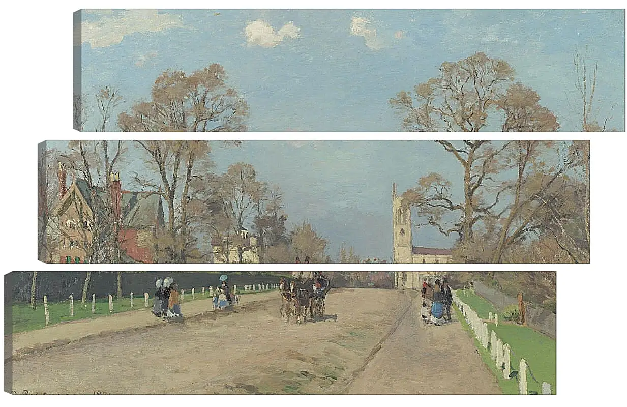 Модульная картина - The Avenue, Sydenham. Камиль Писсарро