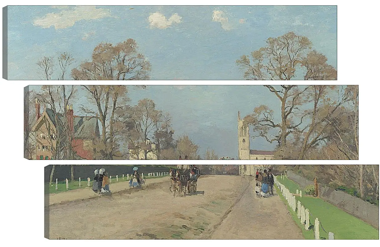 Модульная картина - The Avenue, Sydenham. Камиль Писсарро
