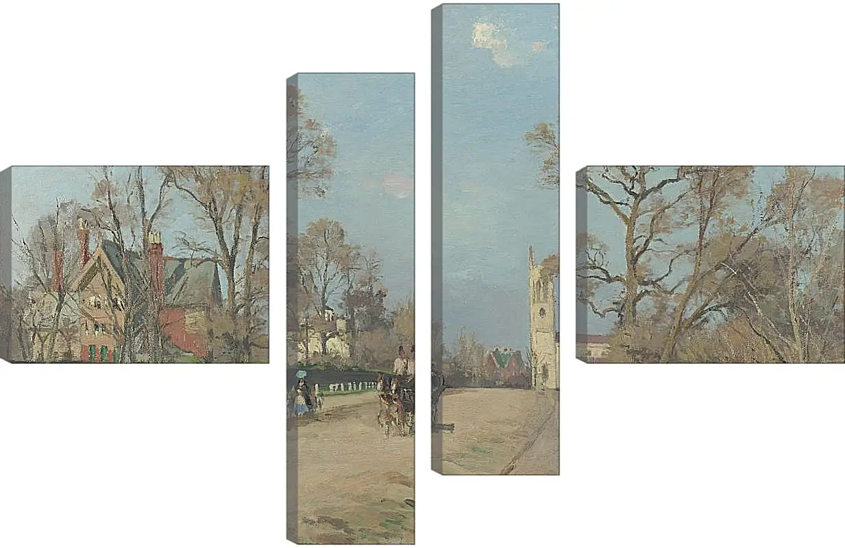 Модульная картина - The Avenue, Sydenham. Камиль Писсарро