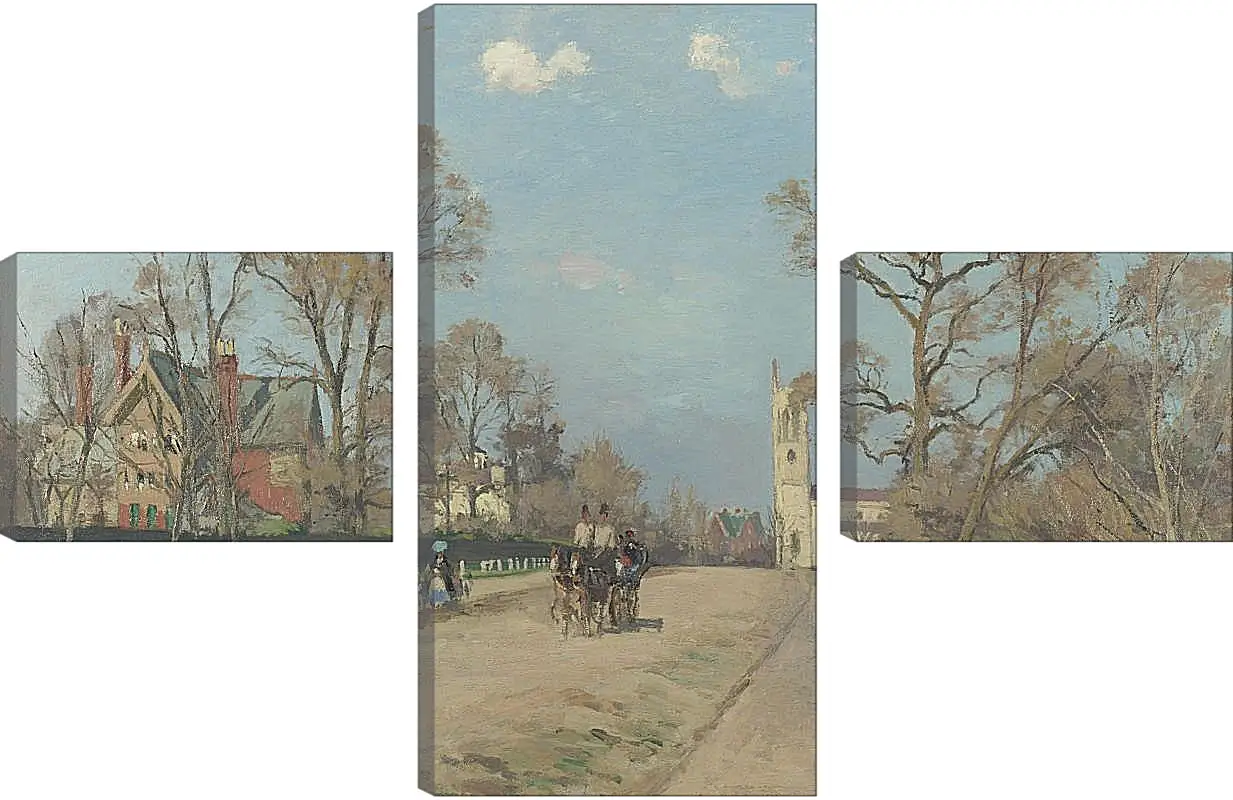 Модульная картина - The Avenue, Sydenham. Камиль Писсарро