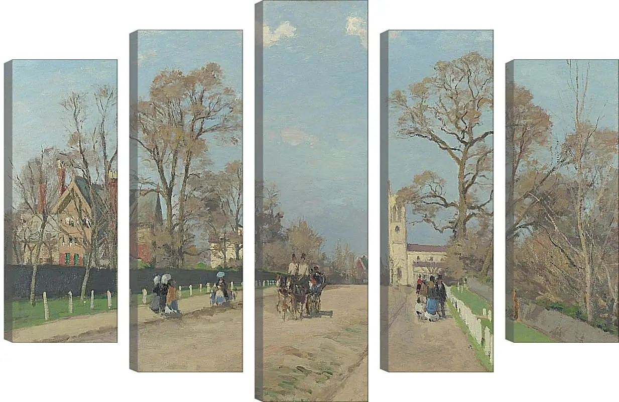 Модульная картина - The Avenue, Sydenham. Камиль Писсарро