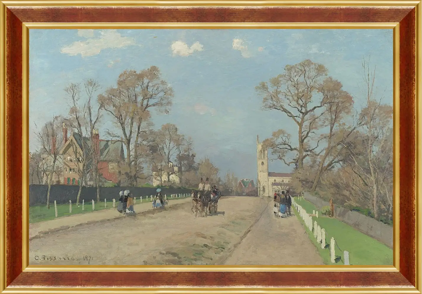Картина в раме - The Avenue, Sydenham. Камиль Писсарро