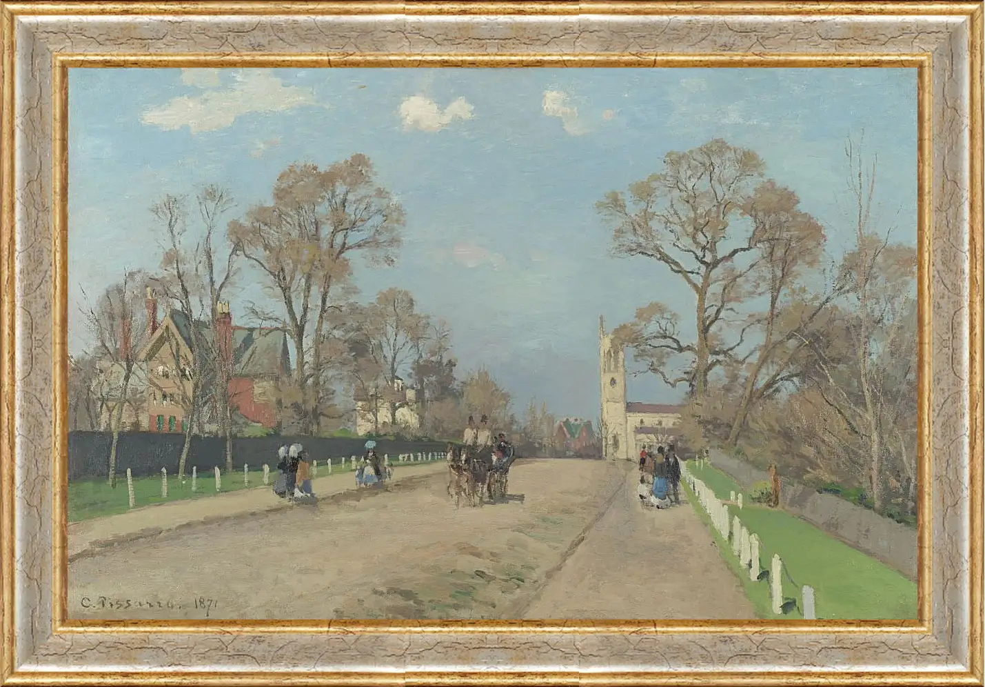 Картина в раме - The Avenue, Sydenham. Камиль Писсарро