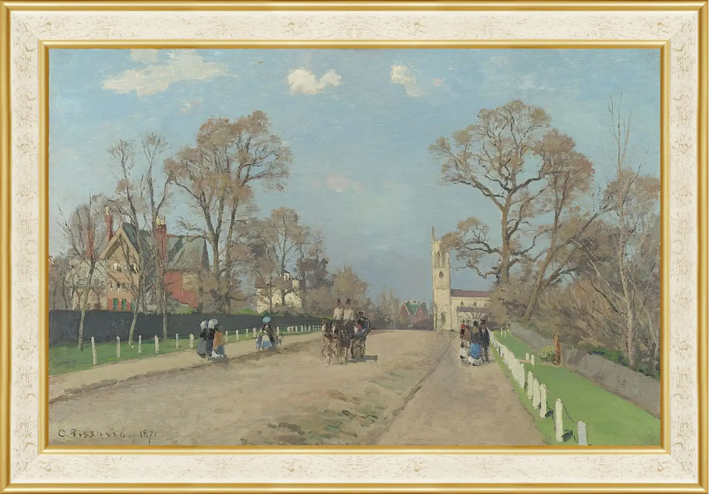Картина в раме - The Avenue, Sydenham. Камиль Писсарро