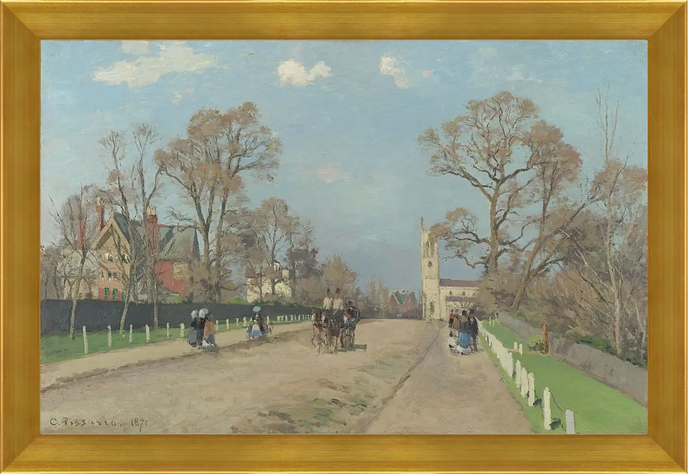 Картина в раме - The Avenue, Sydenham. Камиль Писсарро