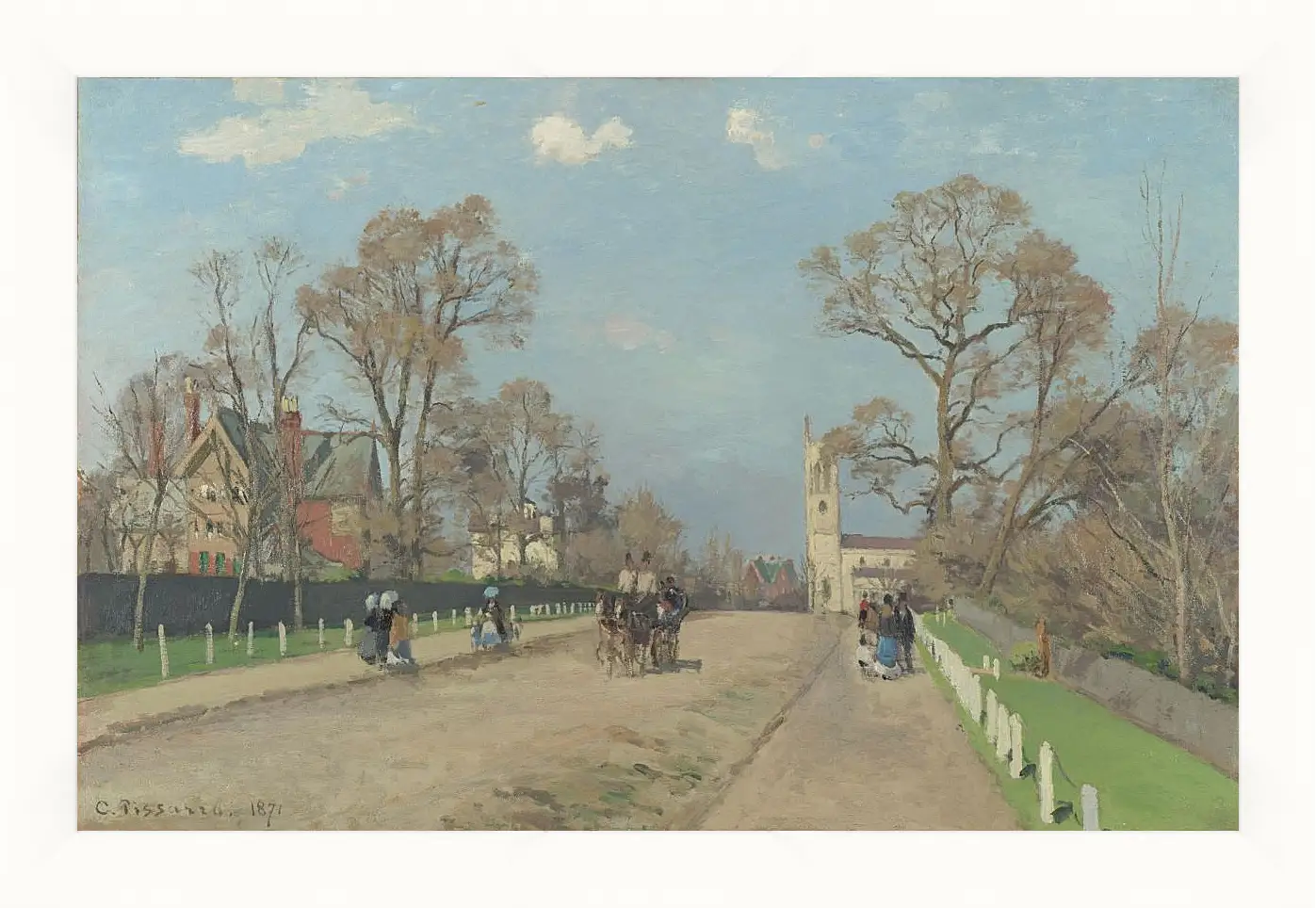 Картина в раме - The Avenue, Sydenham. Камиль Писсарро