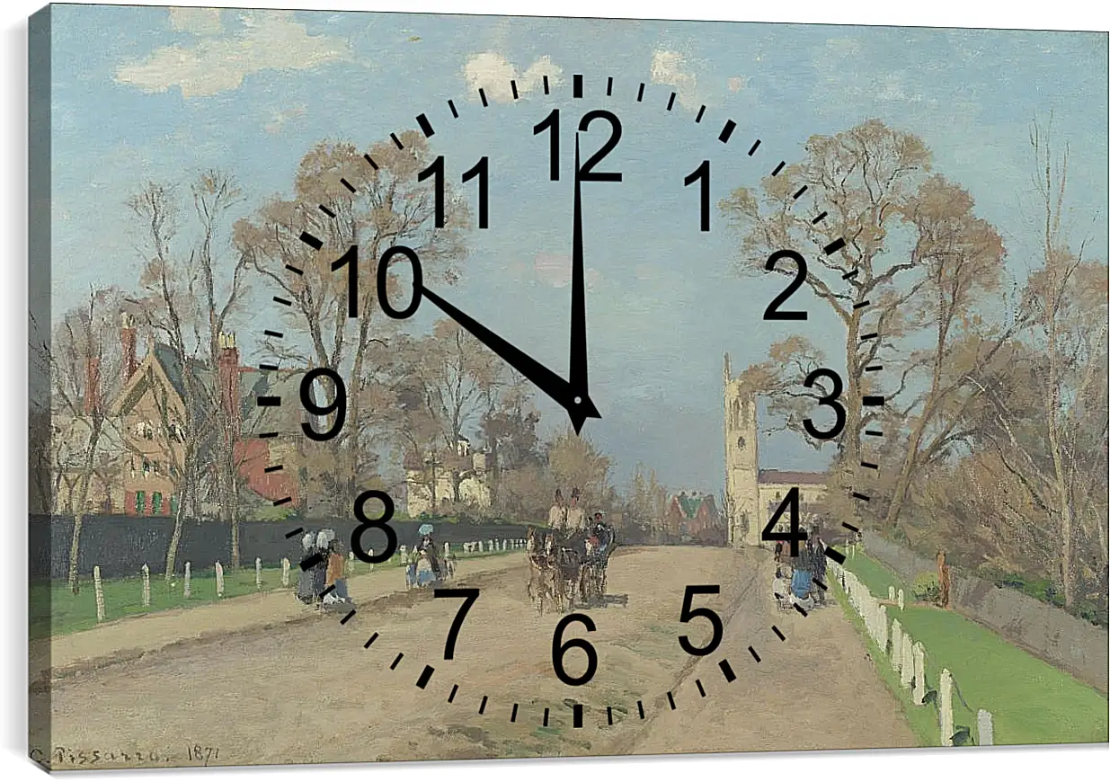 Часы картина - The Avenue, Sydenham. Камиль Писсарро
