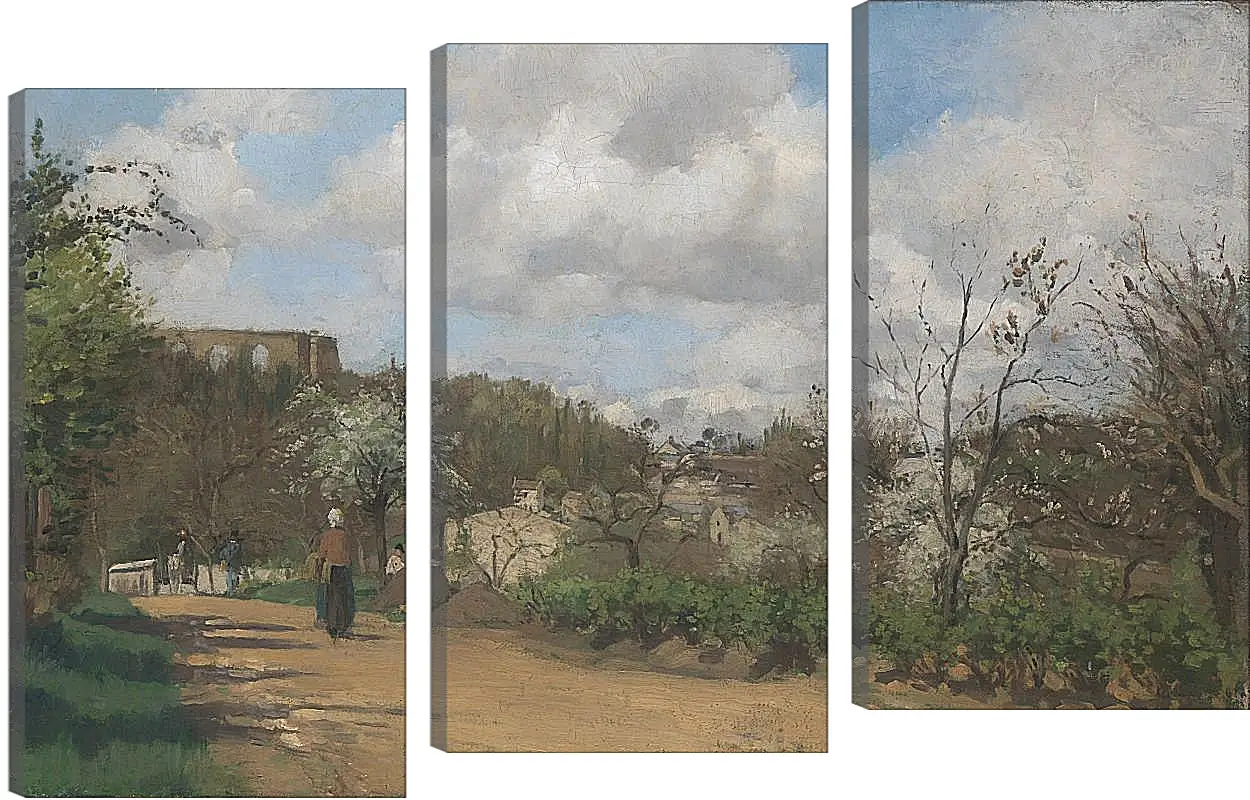 Модульная картина - View from Louveciennes. Камиль Писсарро