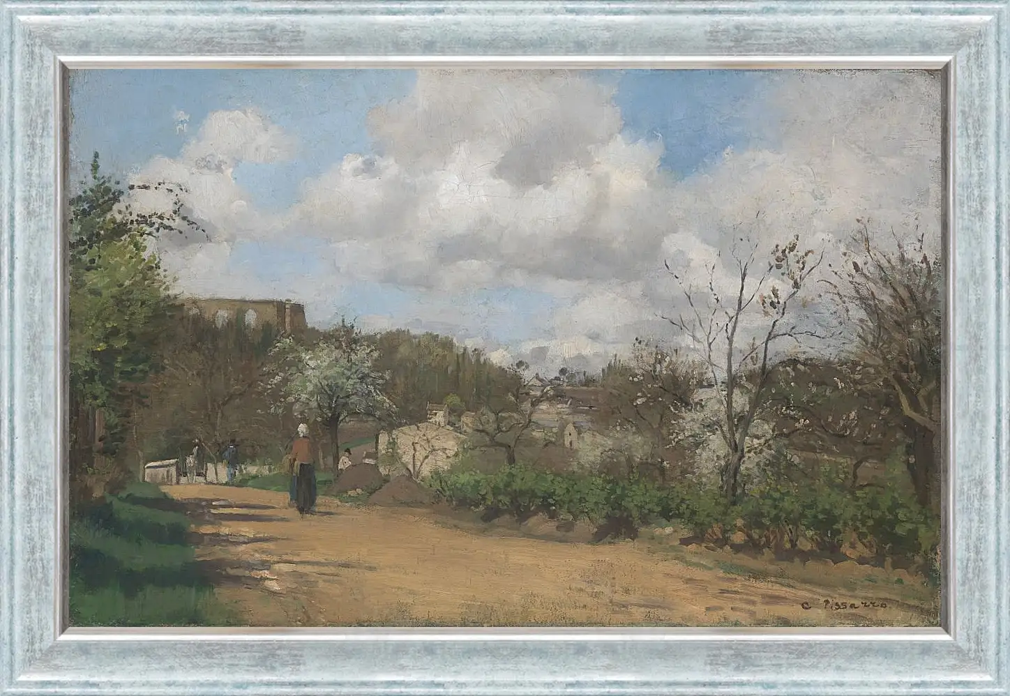 Картина в раме - View from Louveciennes. Камиль Писсарро