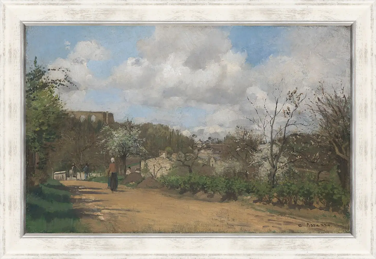 Картина в раме - View from Louveciennes. Камиль Писсарро