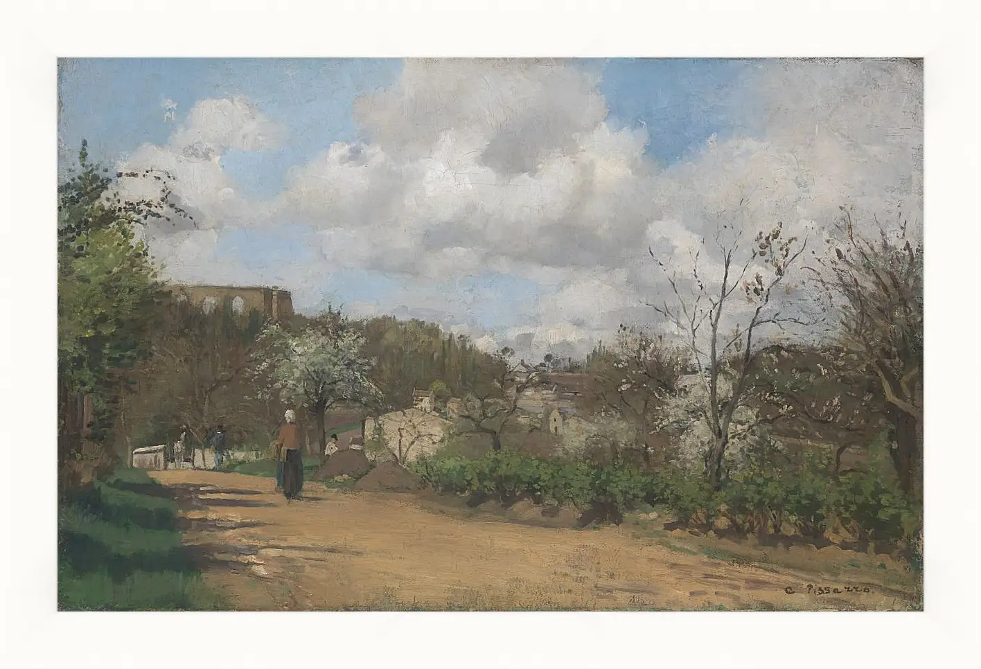 Картина в раме - View from Louveciennes. Камиль Писсарро