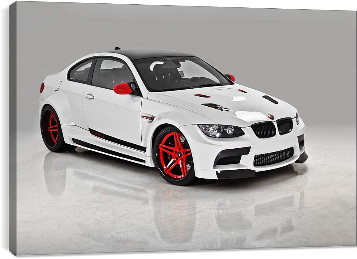 Постер и плакат - BMW M3 (БМВ М3) белый