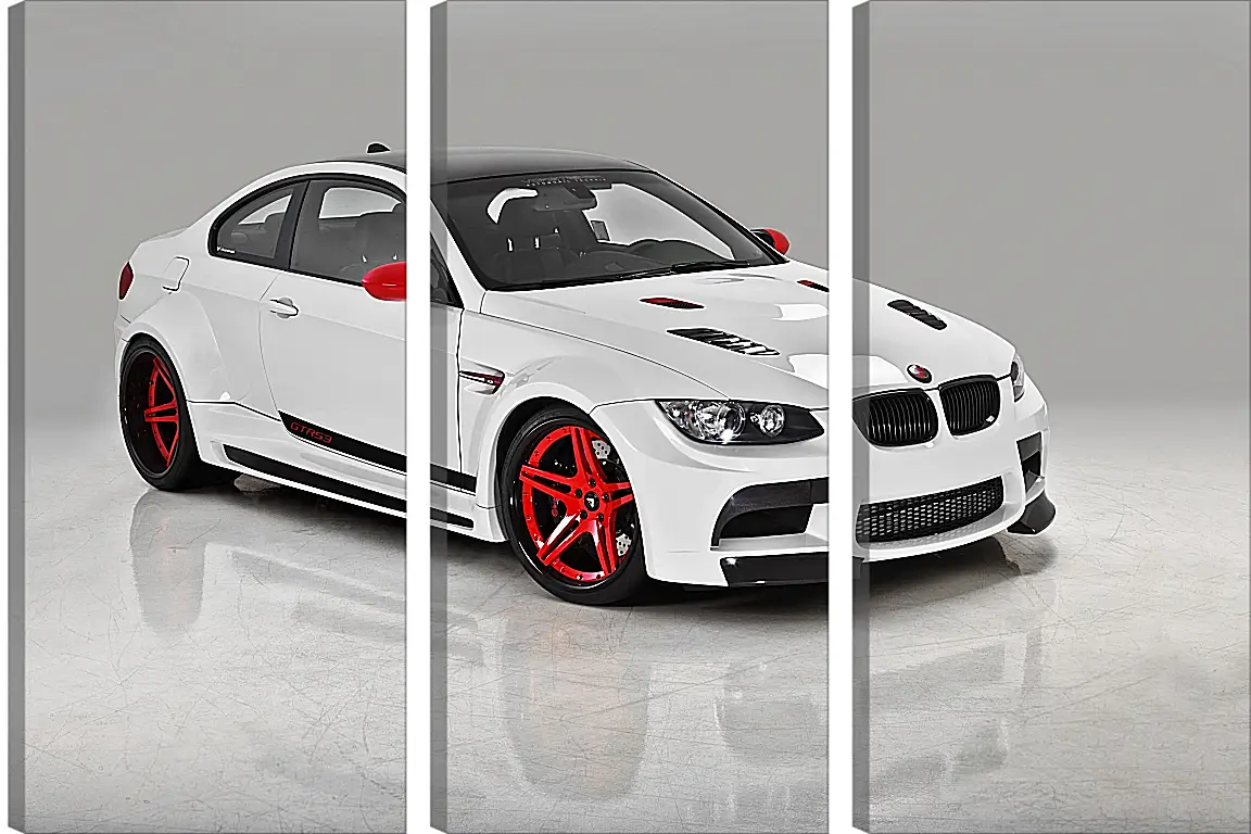 Модульная картина - BMW M3 (БМВ М3) белый