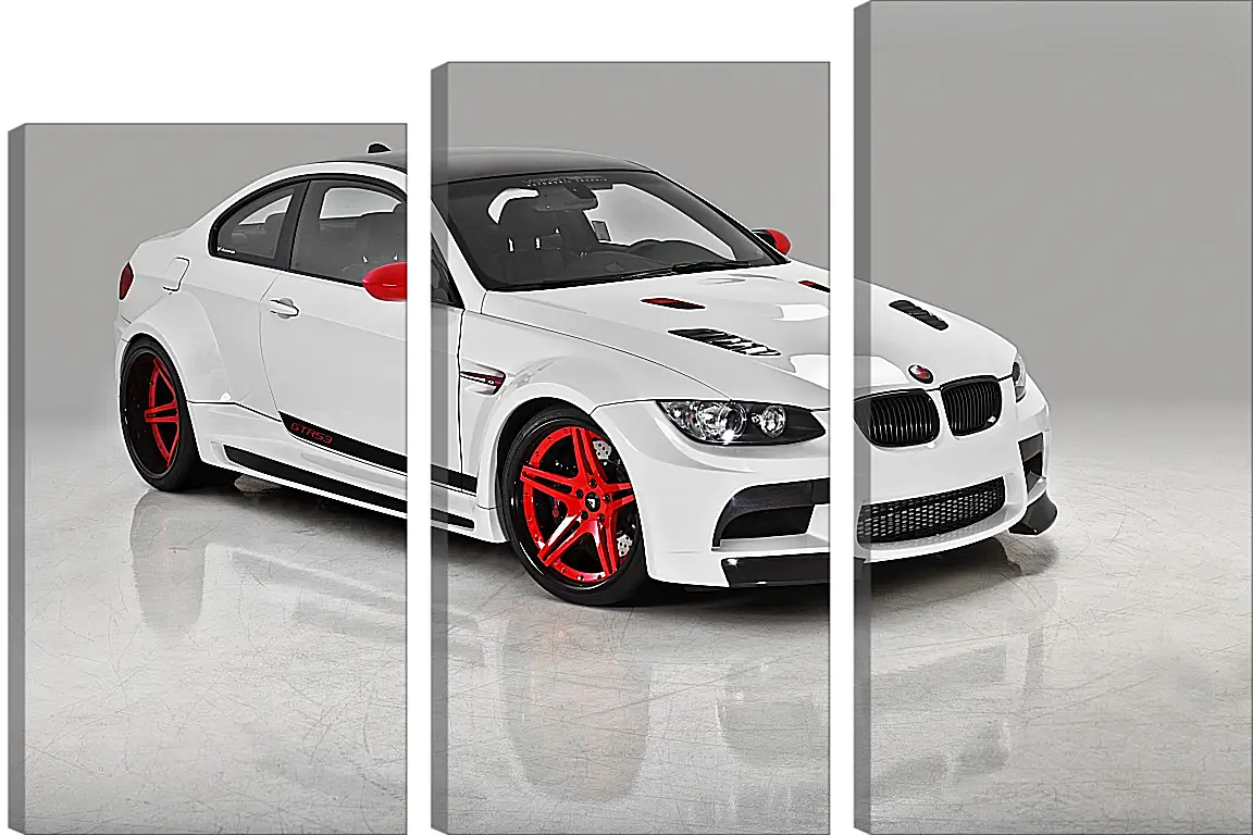 Модульная картина - BMW M3 (БМВ М3) белый