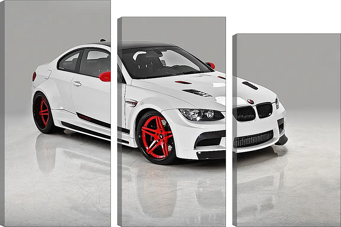 Модульная картина - BMW M3 (БМВ М3) белый