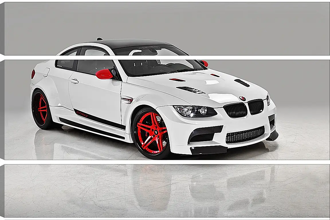 Модульная картина - BMW M3 (БМВ М3) белый