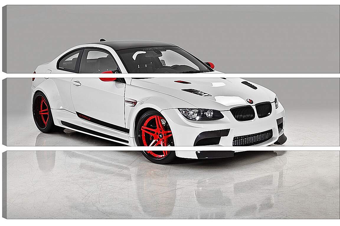 Модульная картина - BMW M3 (БМВ М3) белый