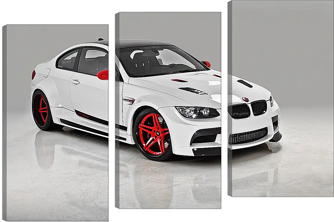 Модульная картина - BMW M3 (БМВ М3) белый