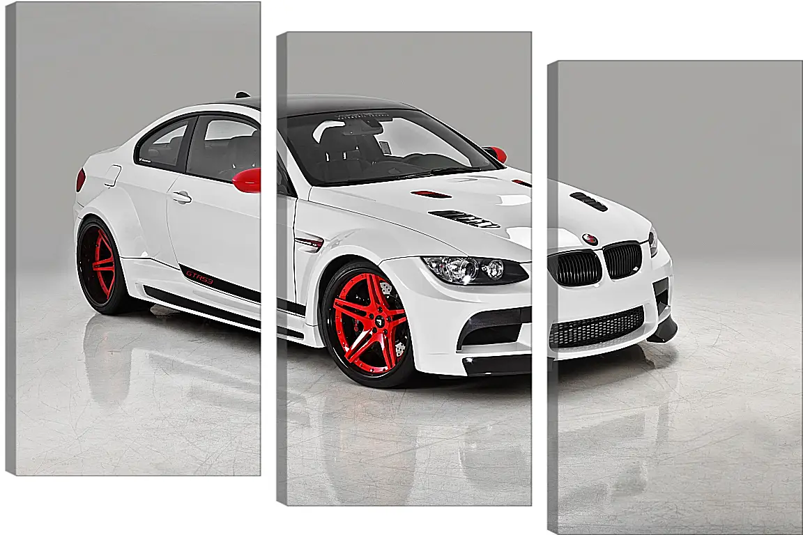 Модульная картина - BMW M3 (БМВ М3) белый