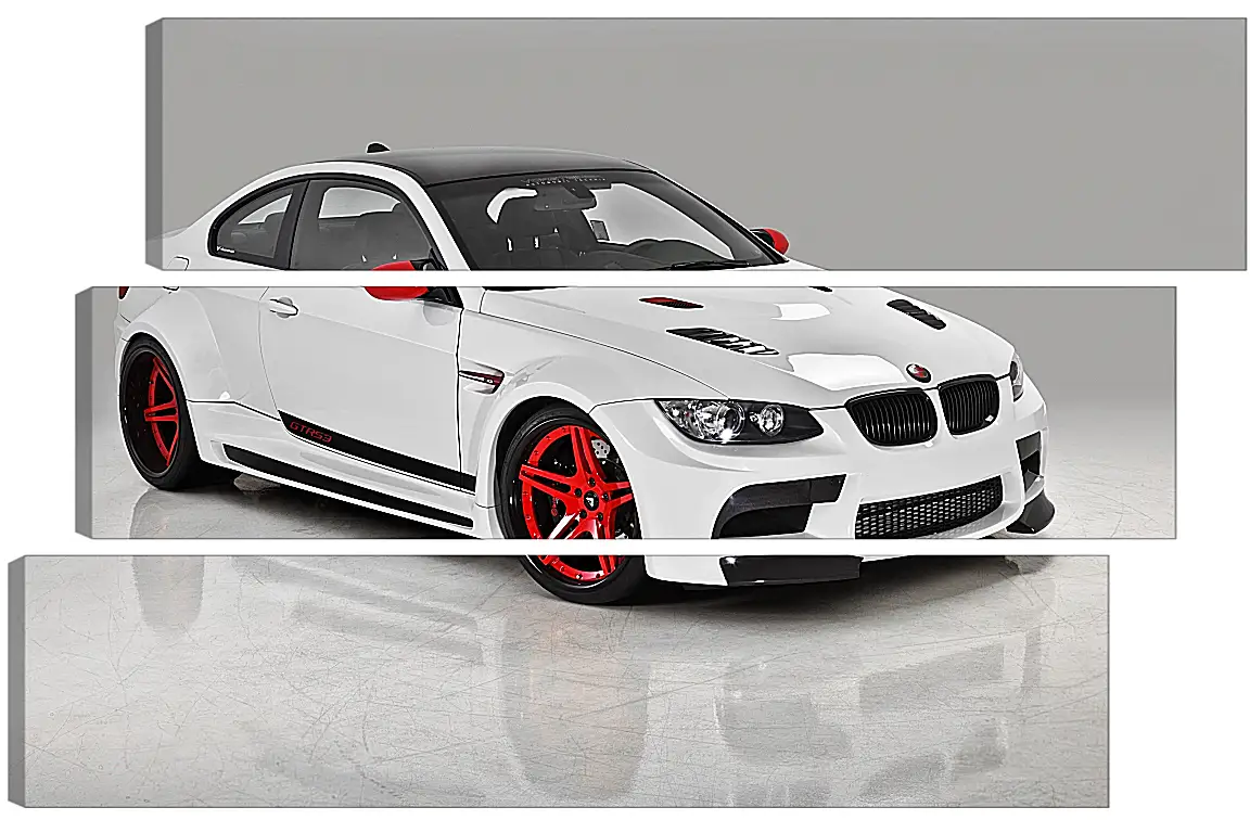 Модульная картина - BMW M3 (БМВ М3) белый