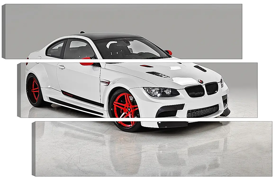 Модульная картина - BMW M3 (БМВ М3) белый