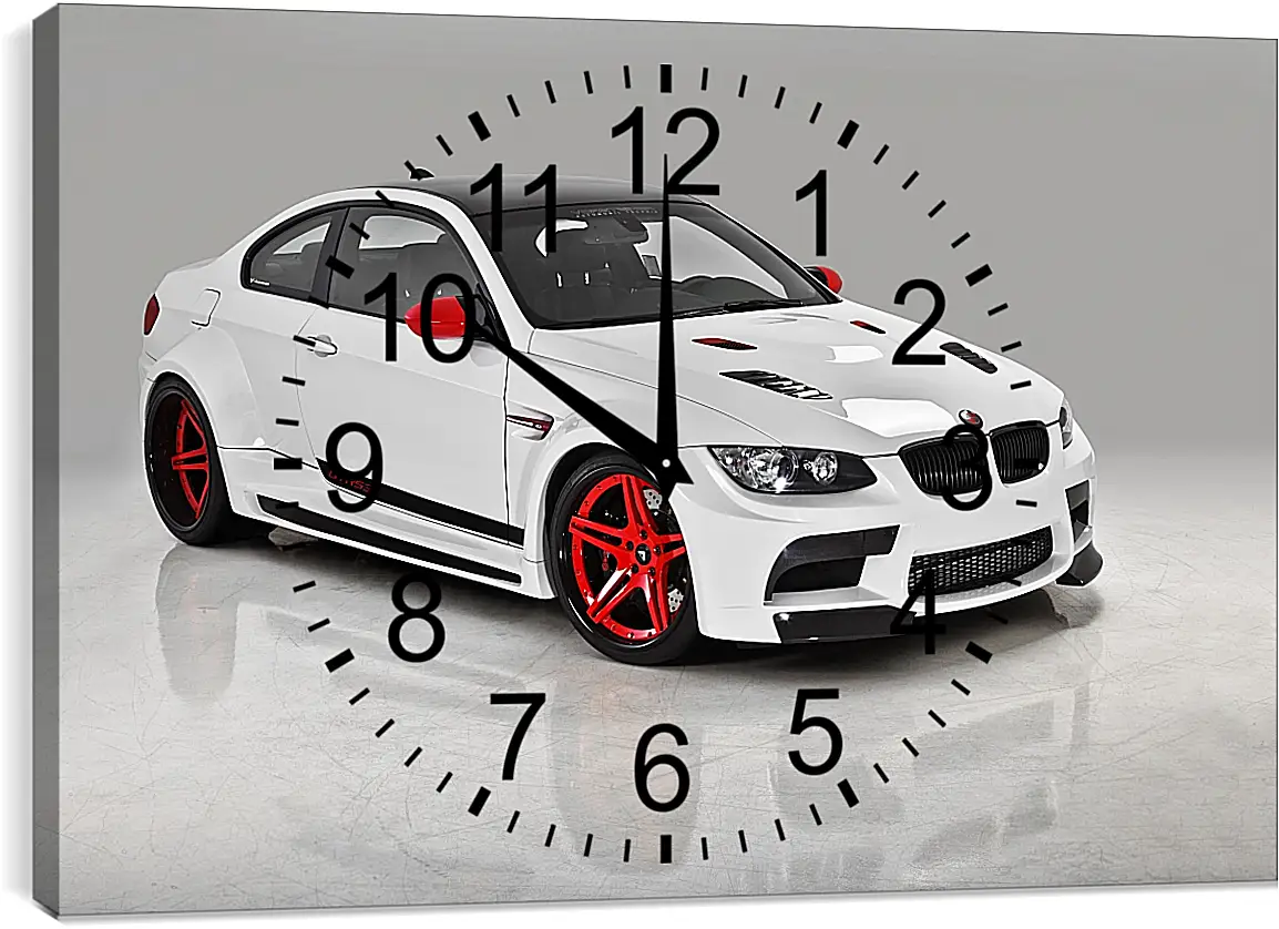 Часы картина - BMW M3 (БМВ М3) белый