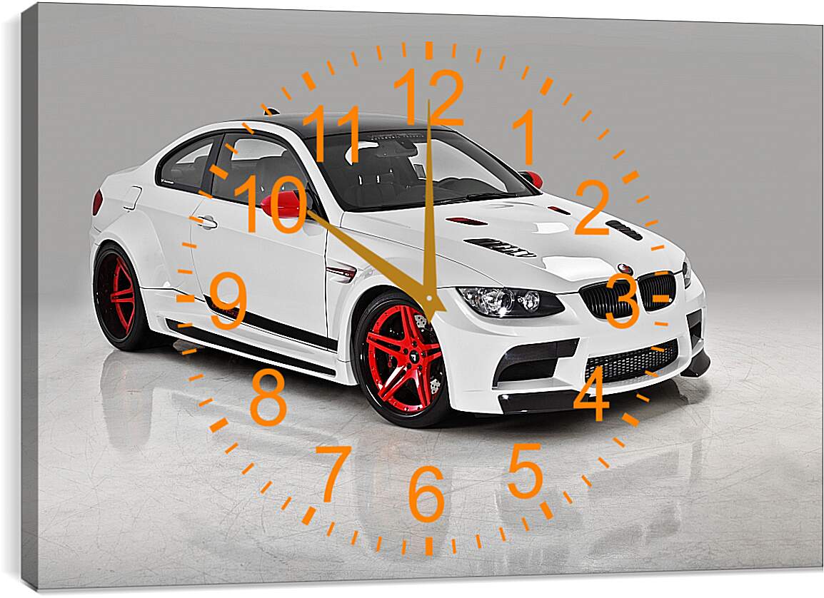 Часы картина - BMW M3 (БМВ М3) белый
