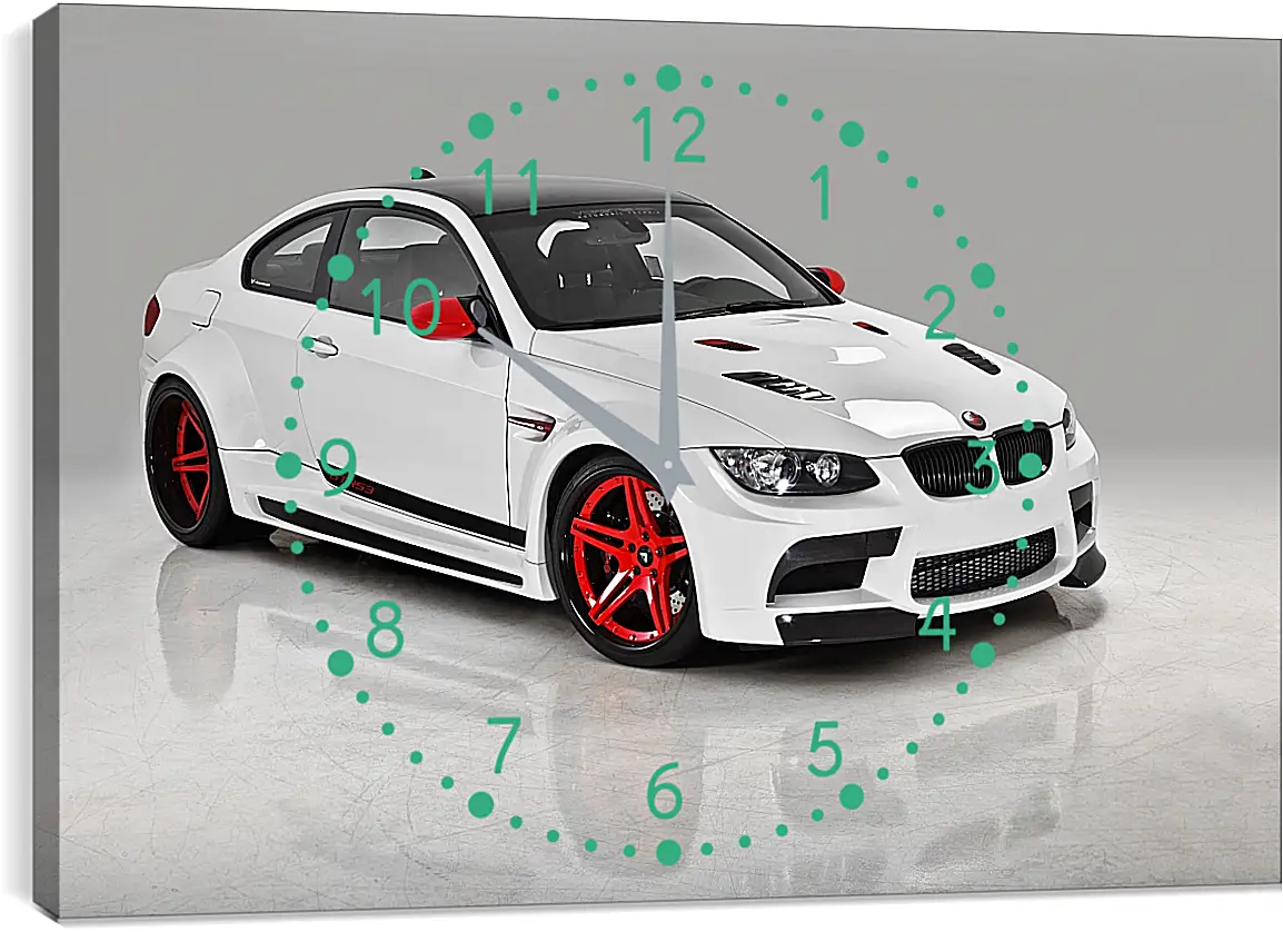 Часы картина - BMW M3 (БМВ М3) белый