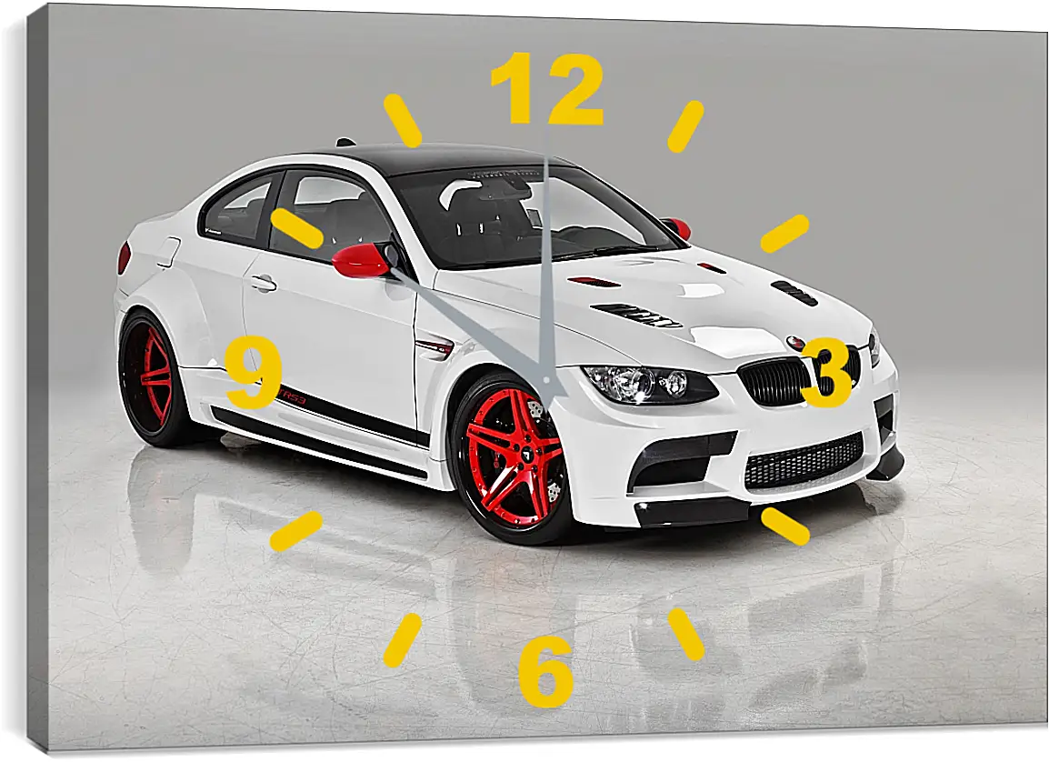 Часы картина - BMW M3 (БМВ М3) белый