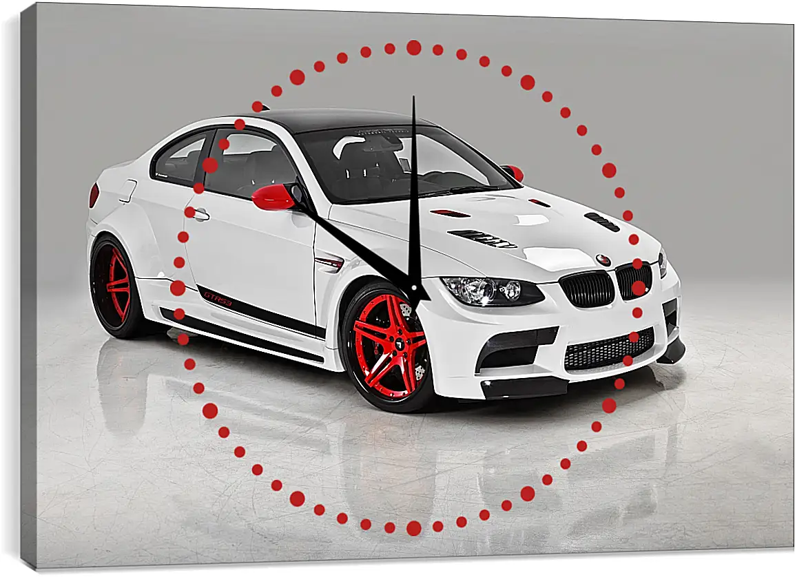 Часы картина - BMW M3 (БМВ М3) белый