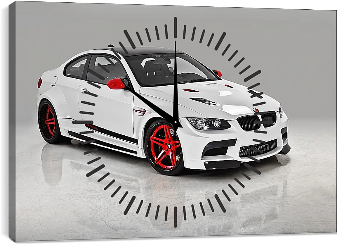 Часы картина - BMW M3 (БМВ М3) белый