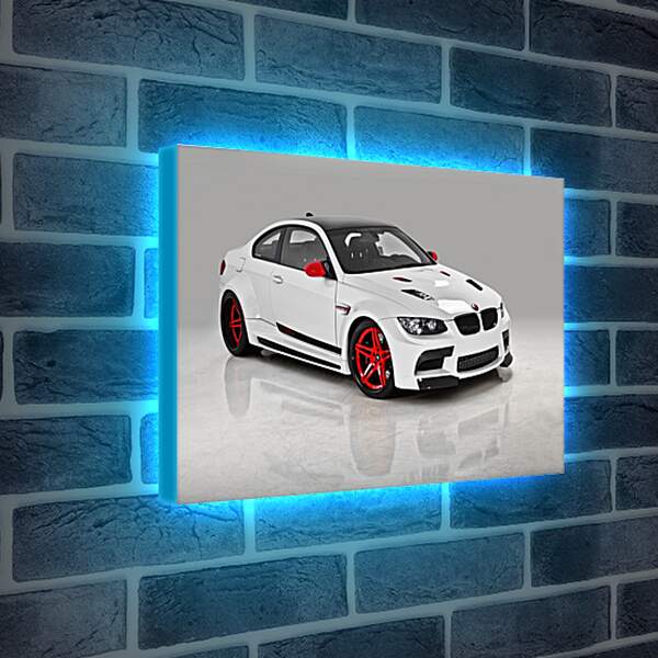 Лайтбокс световая панель - BMW M3 (БМВ М3) белый