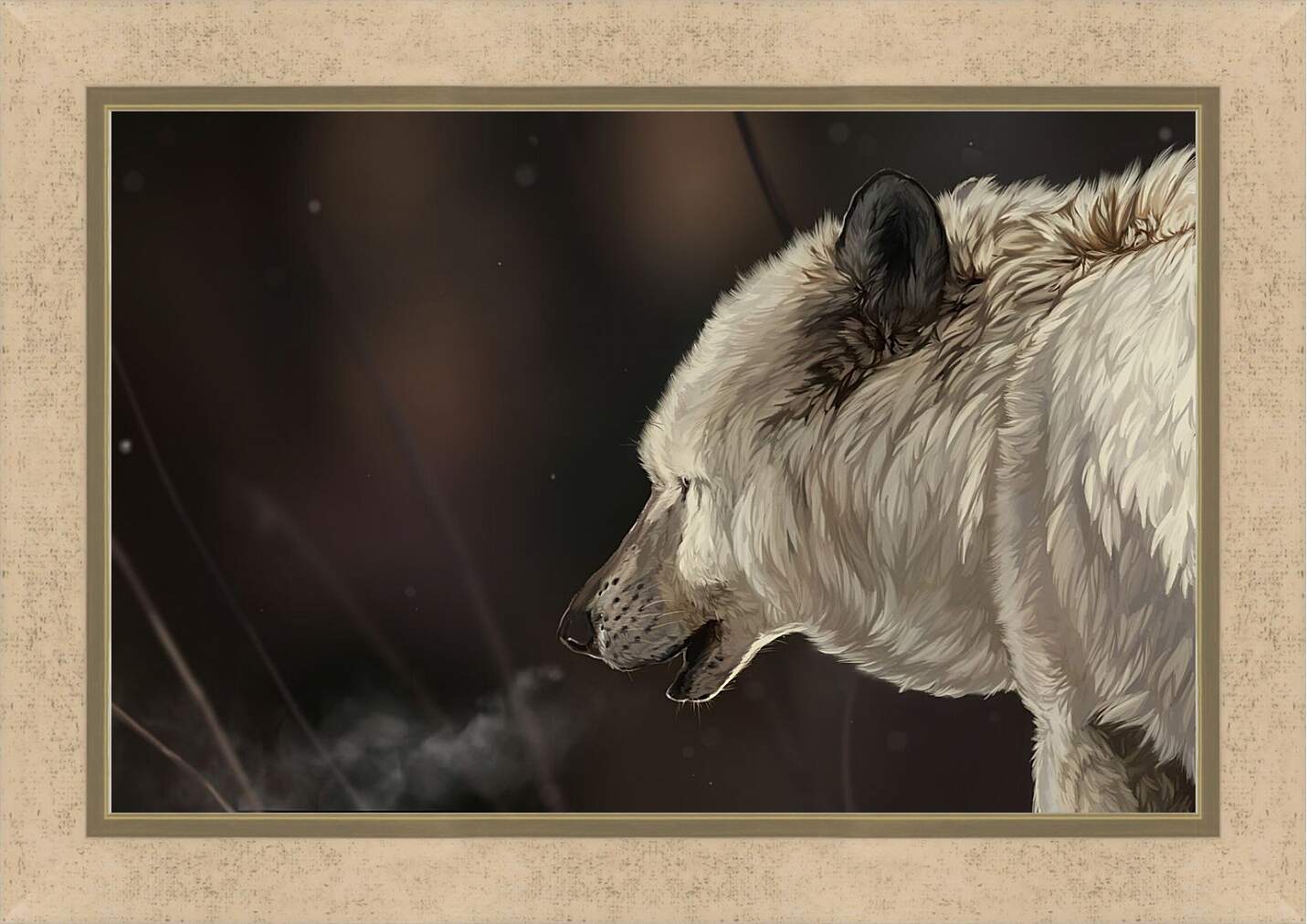Картина в раме - Волк