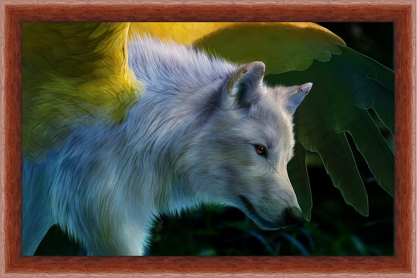Картина в раме - Волки