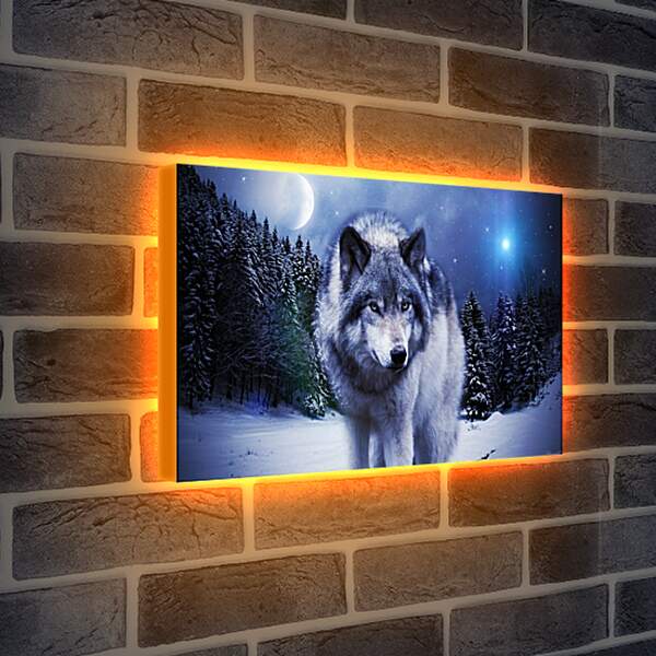 Лайтбокс световая панель - Волк