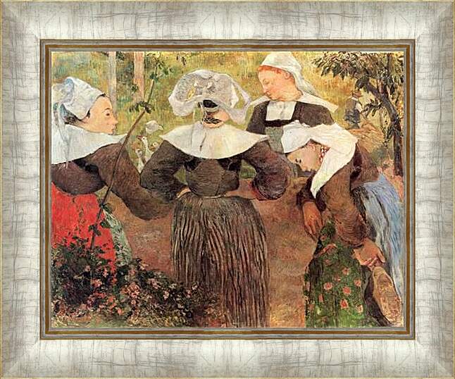 Картина в раме - Der Tanz der vier Bretoninnen. Поль Гоген