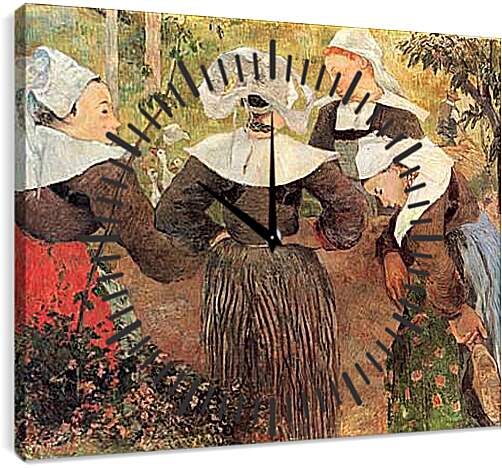 Часы картина - Der Tanz der vier Bretoninnen. Поль Гоген