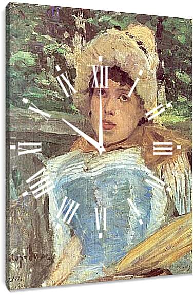 Часы картина - Портрет хористки. Коровин Константин