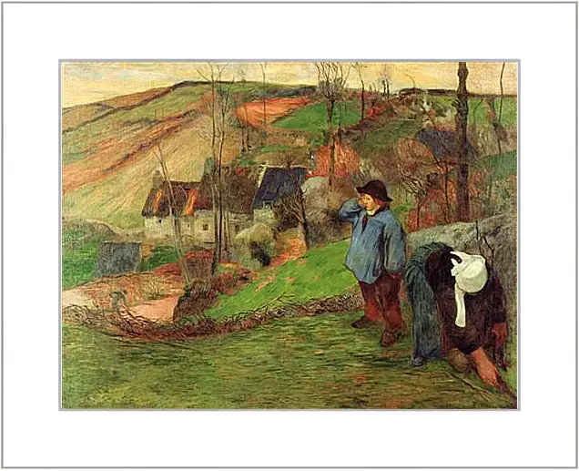 Картина в раме - Landscape of Brittany. Поль Гоген