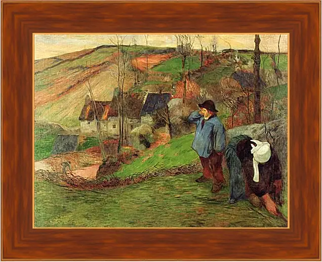 Картина в раме - Landscape of Brittany. Поль Гоген