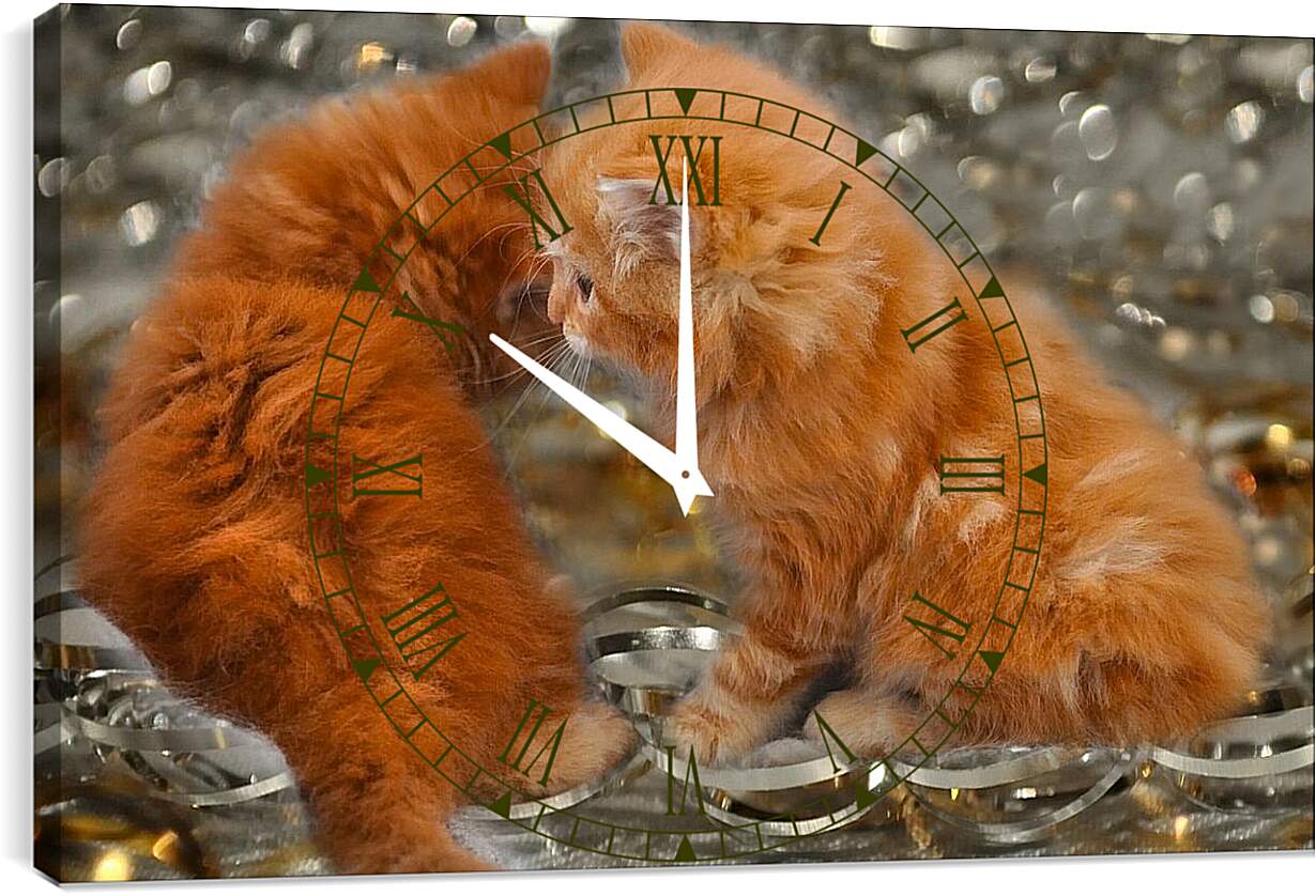 Часы картина - Котята