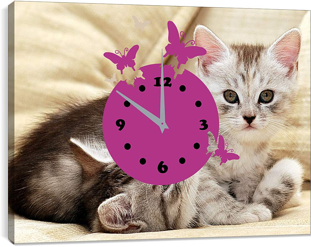 Часы картина - Коты