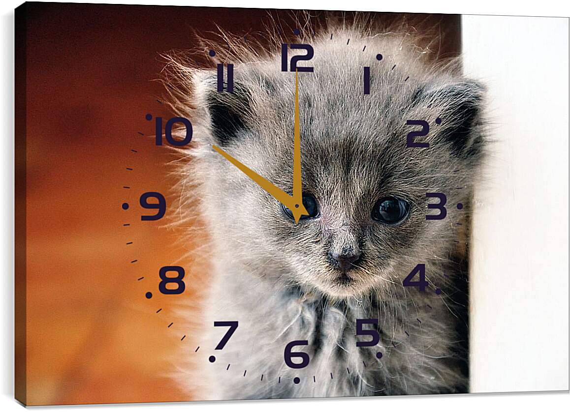 Часы картина - Котенок
