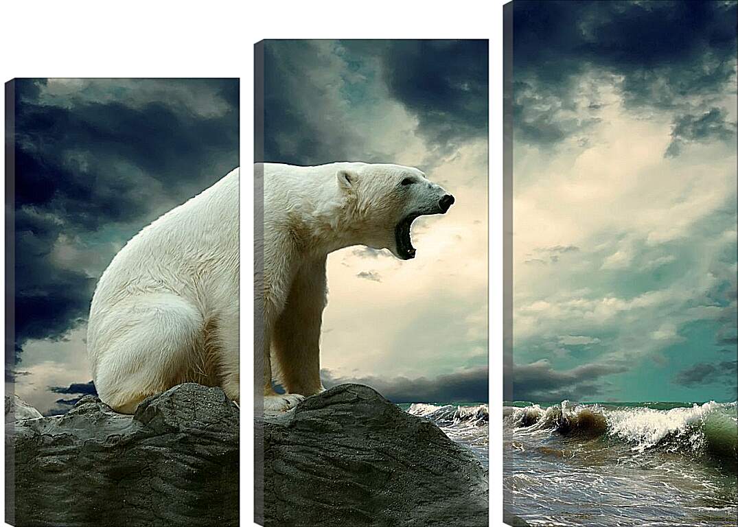 Модульная картина - Белый медведь